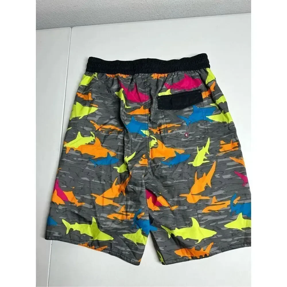 Laguna Boys Sharks Print Swim Shorts Trunks Size L/ 14-16